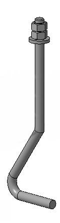 Болт фундаментный изогнутый, исполнение 2, 12х710 - фото