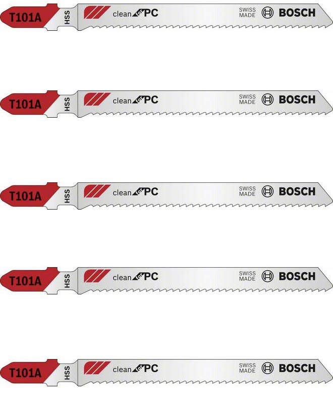 Пилки для лобзика Bosch T101A, 74мм, 5 шт (2608631010) - фото