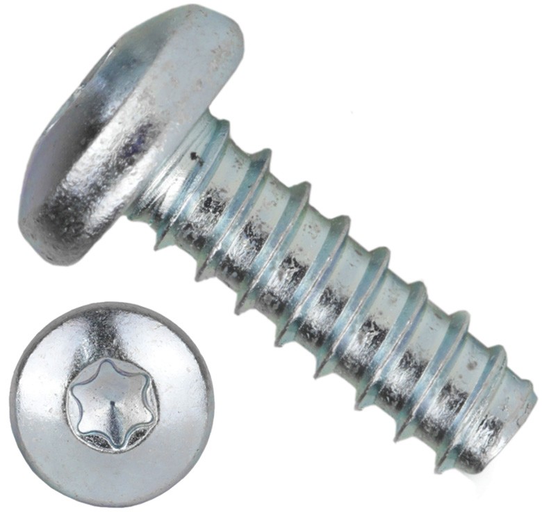 Саморез с полукруглой головкой 4,8х80 T25, ISO 14585 (DIN 7981) форма F, оцинкованная сталь - фото