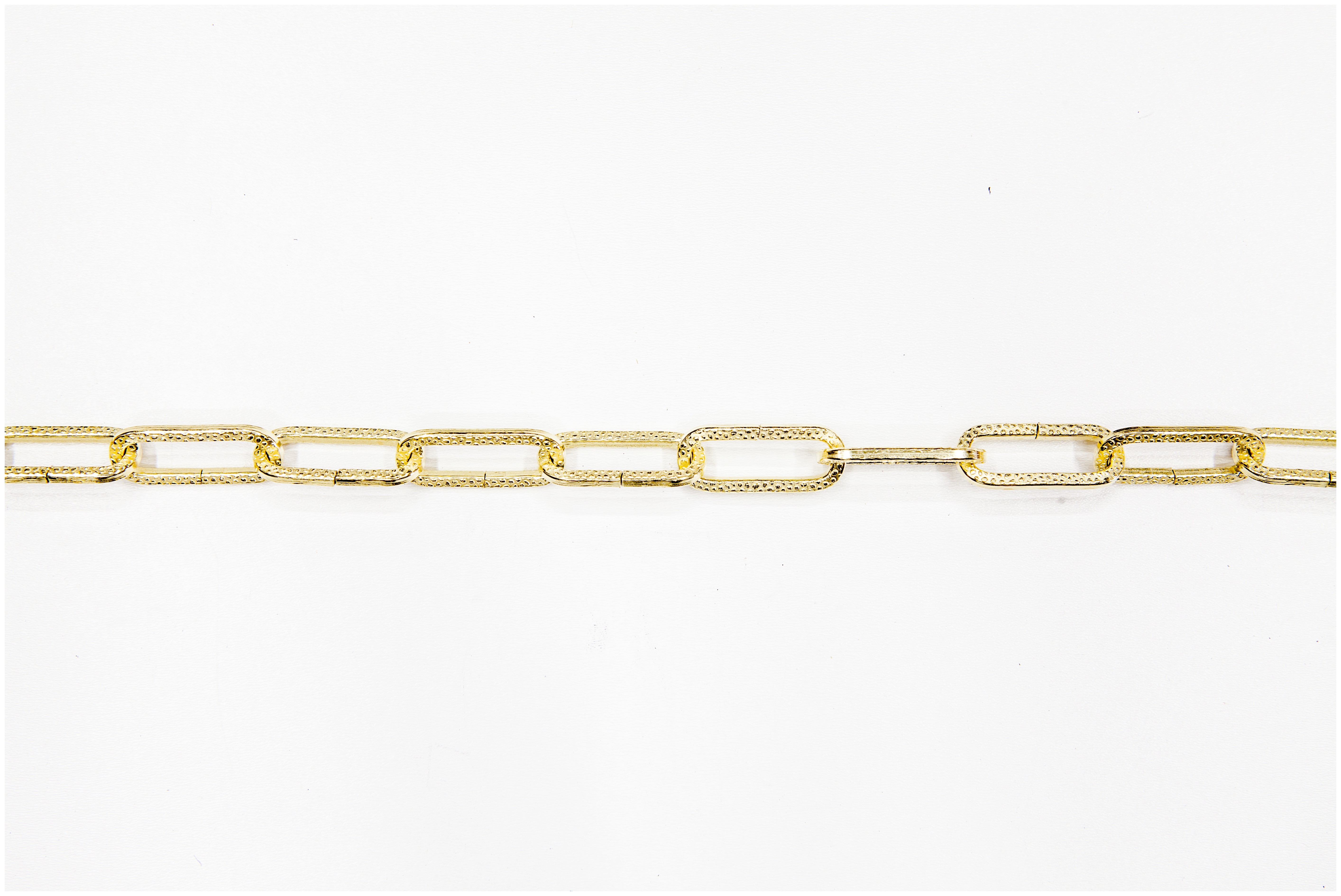 Цепь декоративная стальная 3 мм "Квадратная с узором" Goralmet 111430, золото - фото