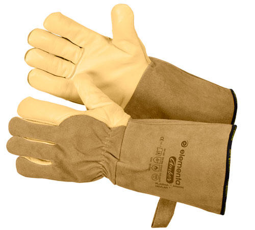 Перчатки рабочие кожаные ELEMENTA EXPERT PLASMA™ ARGON KEVLAR® - фото