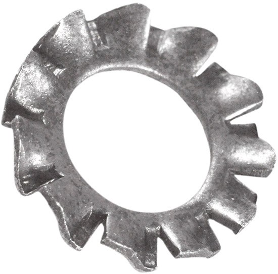 Шайба стопорная с зубьями DIN 6798A, нержавеющая сталь А4 - фото