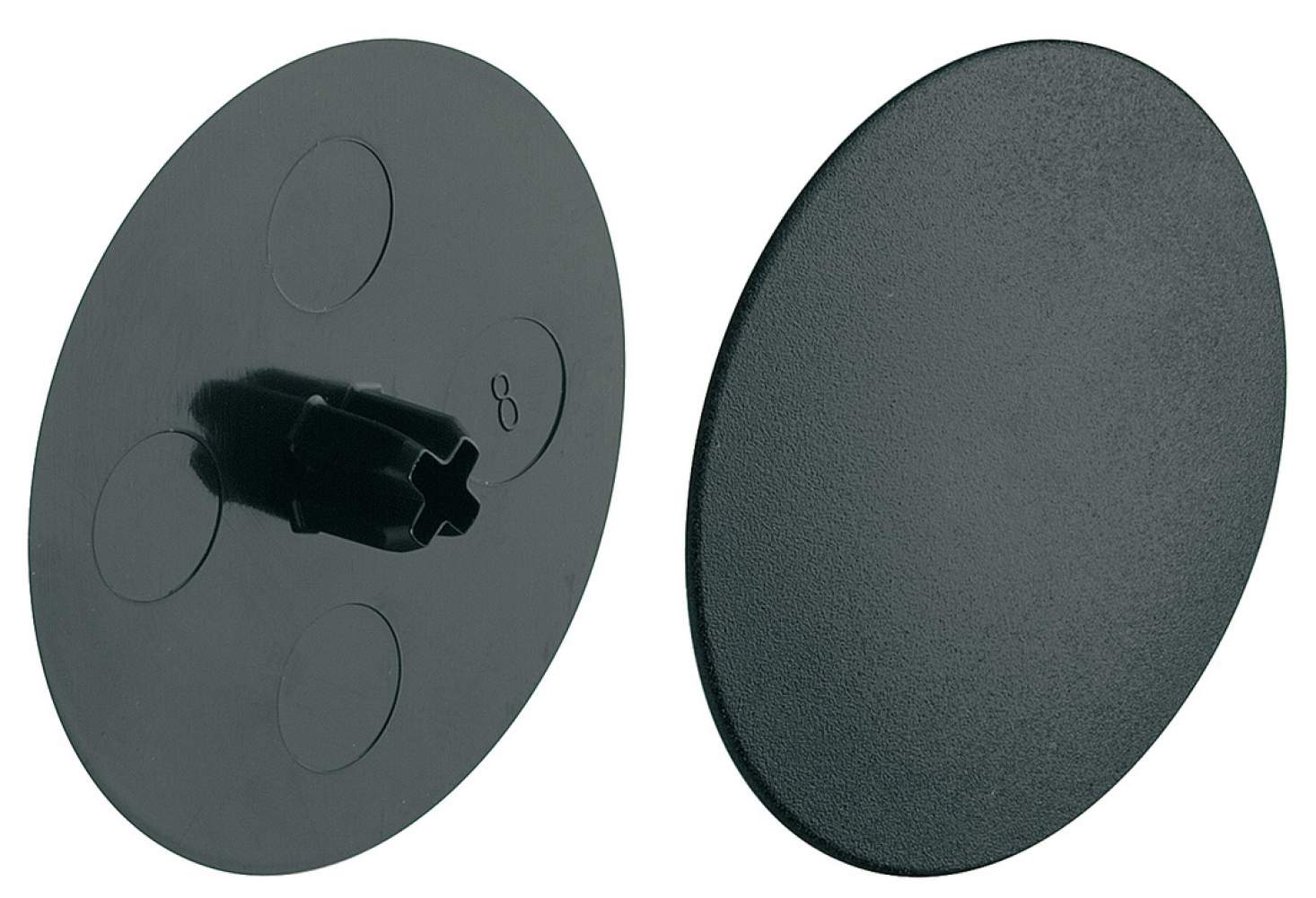 Заглушка для эксцентриковой стяжки MAXI FIX,  D39 мм черная - фото