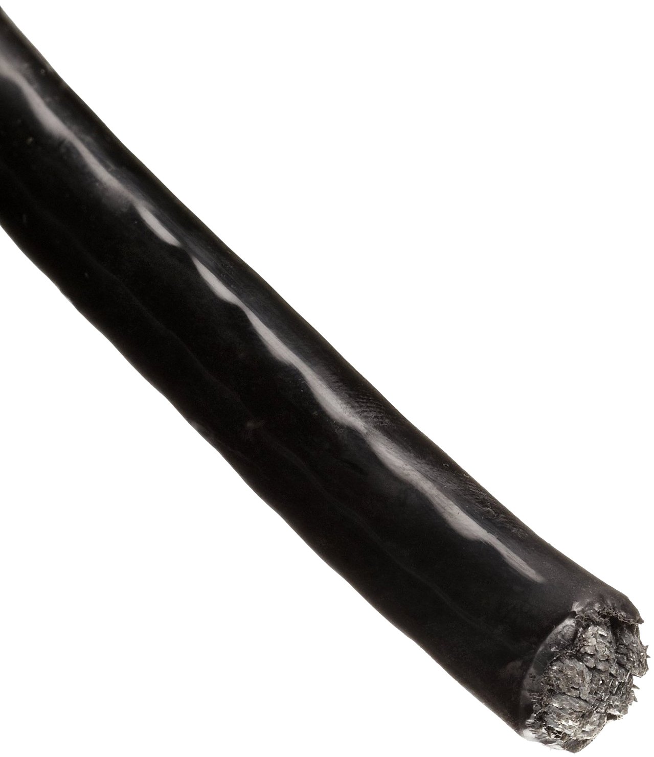 Трос в ПВХ оболочке 8 мм непрозрачный черный - фото