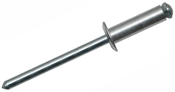 Заклепка вытяжная алюминий/сталь со стандартным бортиком, лепестковая 4,8х21 - фото
