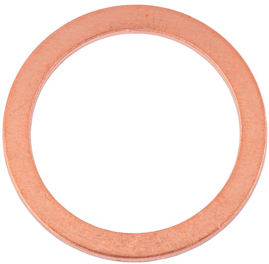 Кольцо уплотнительное 15х19х1 DIN 7603 форма A, медь  (10 шт) - фото