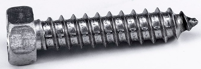 Шуруп-болт глухарь сантехнический DIN 571, нержавеющая сталь А2 - фото
