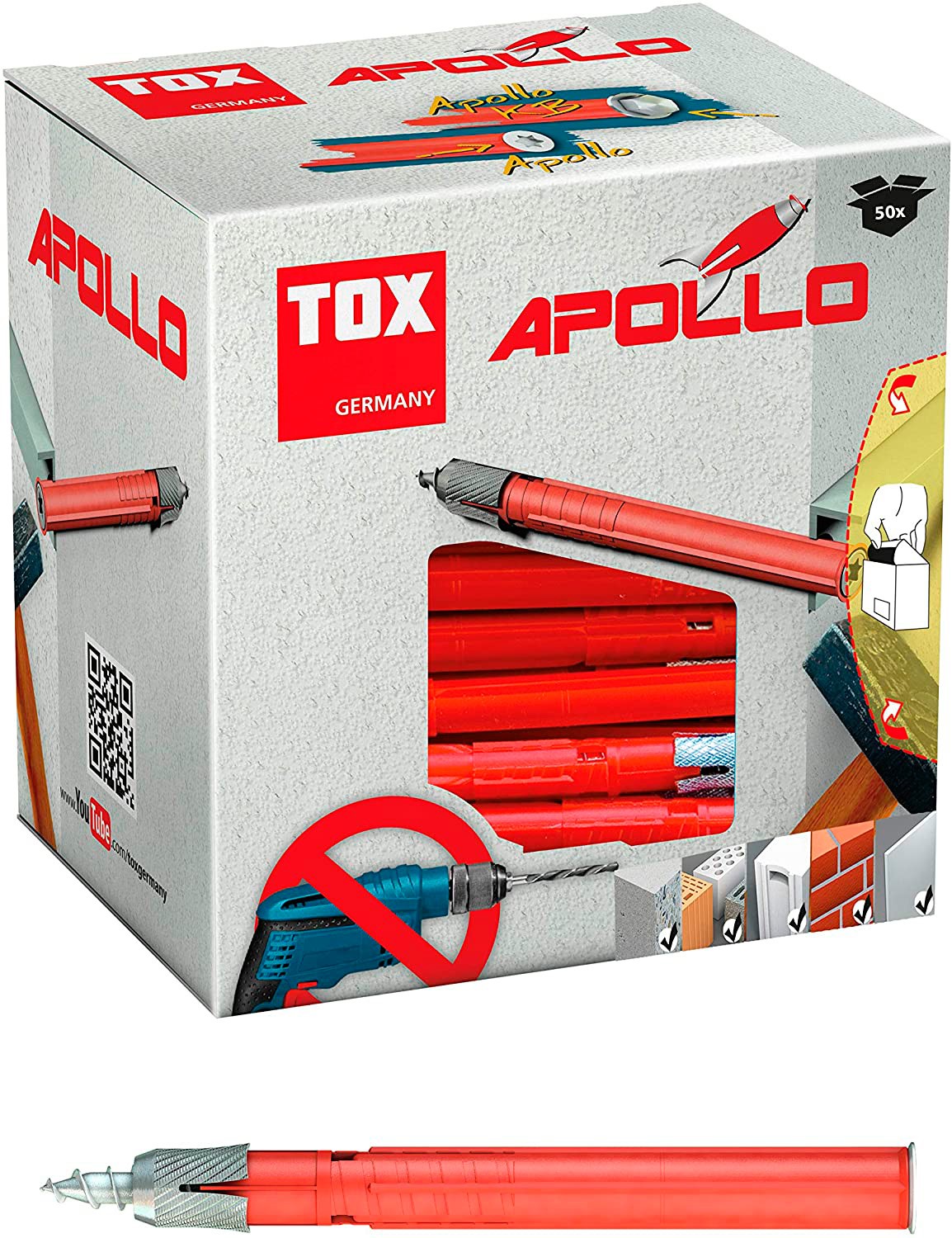 Дюбель универсальный TOX Apollo, пластик - фото