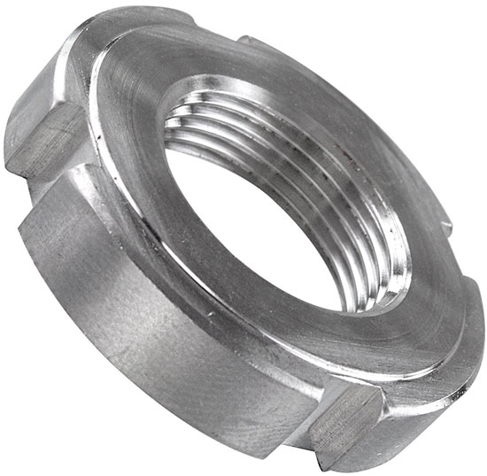 Гайка шлицевая круглая М45х1,5 DIN 1804, нержавеющая сталь А2 - фото
