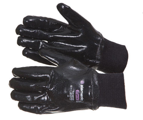 Перчатки рабочие с полим. покрытием ELEMENTA EXPERT BLACK CRYSTAL™ размер 11 - фото