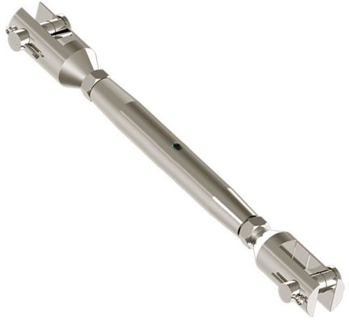Талреп закрытый литой М14 вилка-вилка M8245 MT, нержавеющая сталь А4 - фото