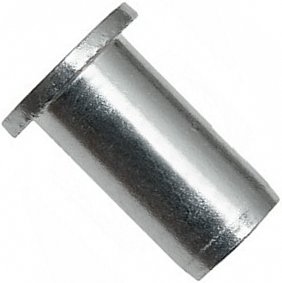 Резьбовая заклепка М5 Е=5,5 мм с цилиндрическим бортиком, алюминий - фото