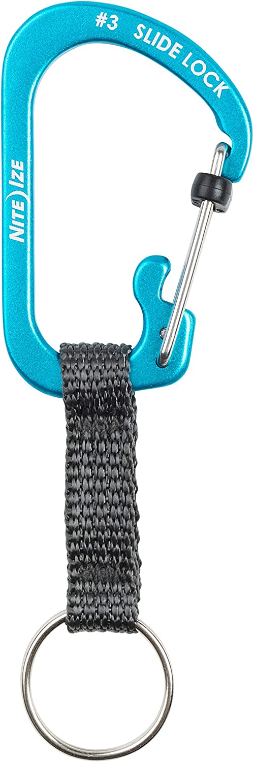 Карабин-брелок Nite Ize SlideLock KeyRing CSLAW3-03-R6, размер 3, синий - фото