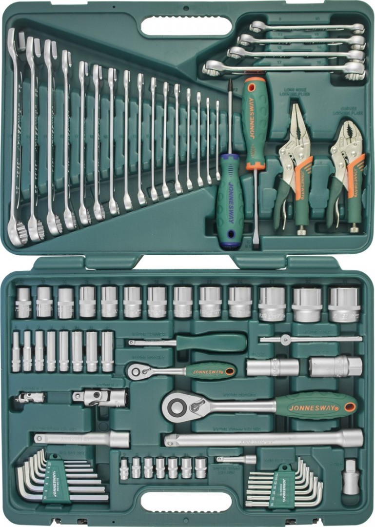 Универсальный набор инструмента 1/4" и 1/2"DR Jonnesway S04H52478S, 78 штук - фото
