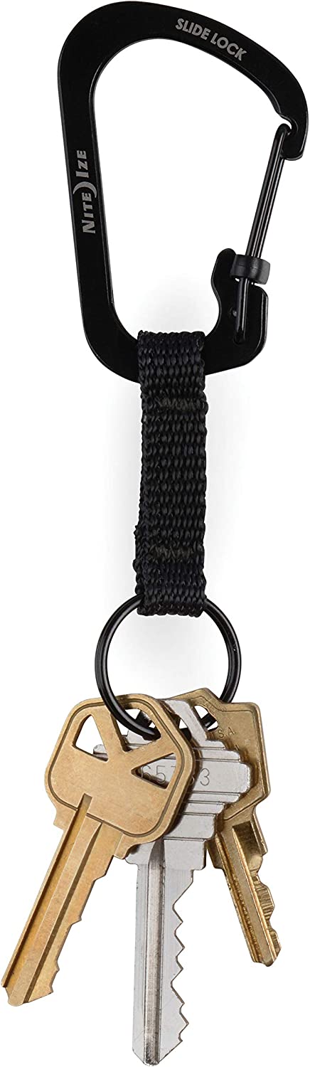 Карабин-брелок Nite Ize SlideLock KeyRing CSLW3-01-R6, размер 3, черный - фото