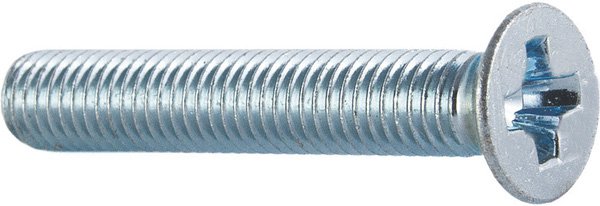 Винт потай М6х25 DIN 965 (ISO 7046), оцинкованная сталь - фото
