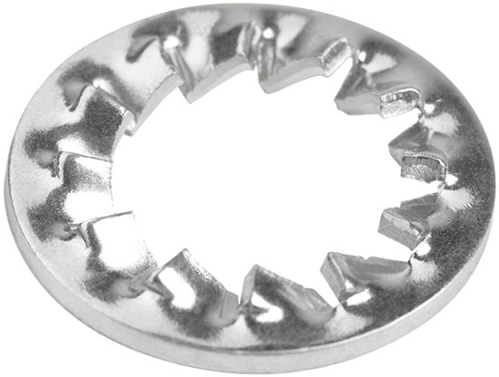 Шайба стопорная с зубьями DIN 6798J М10, нержавеющая сталь 1.4310 (А2) - фото