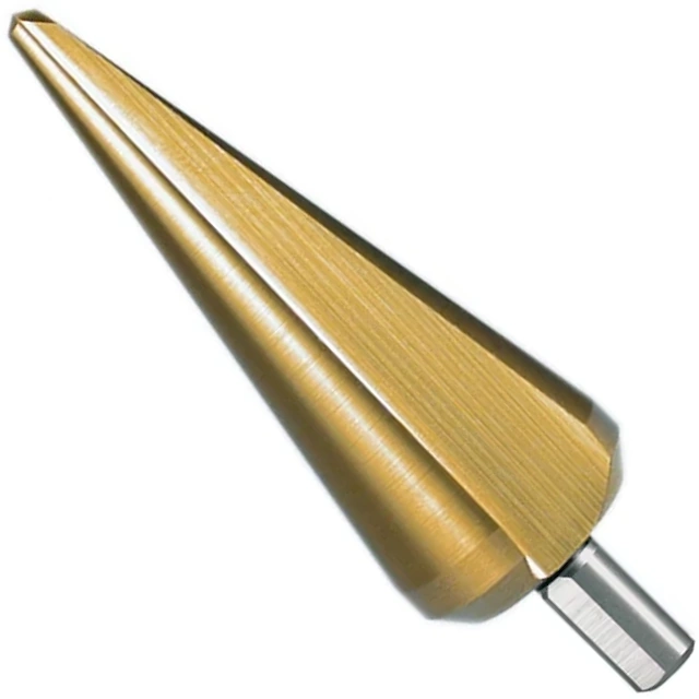 Сверло по металлу конусное HSSE-Co5 TiN Bucovice, хвостовик с проточкой - фото