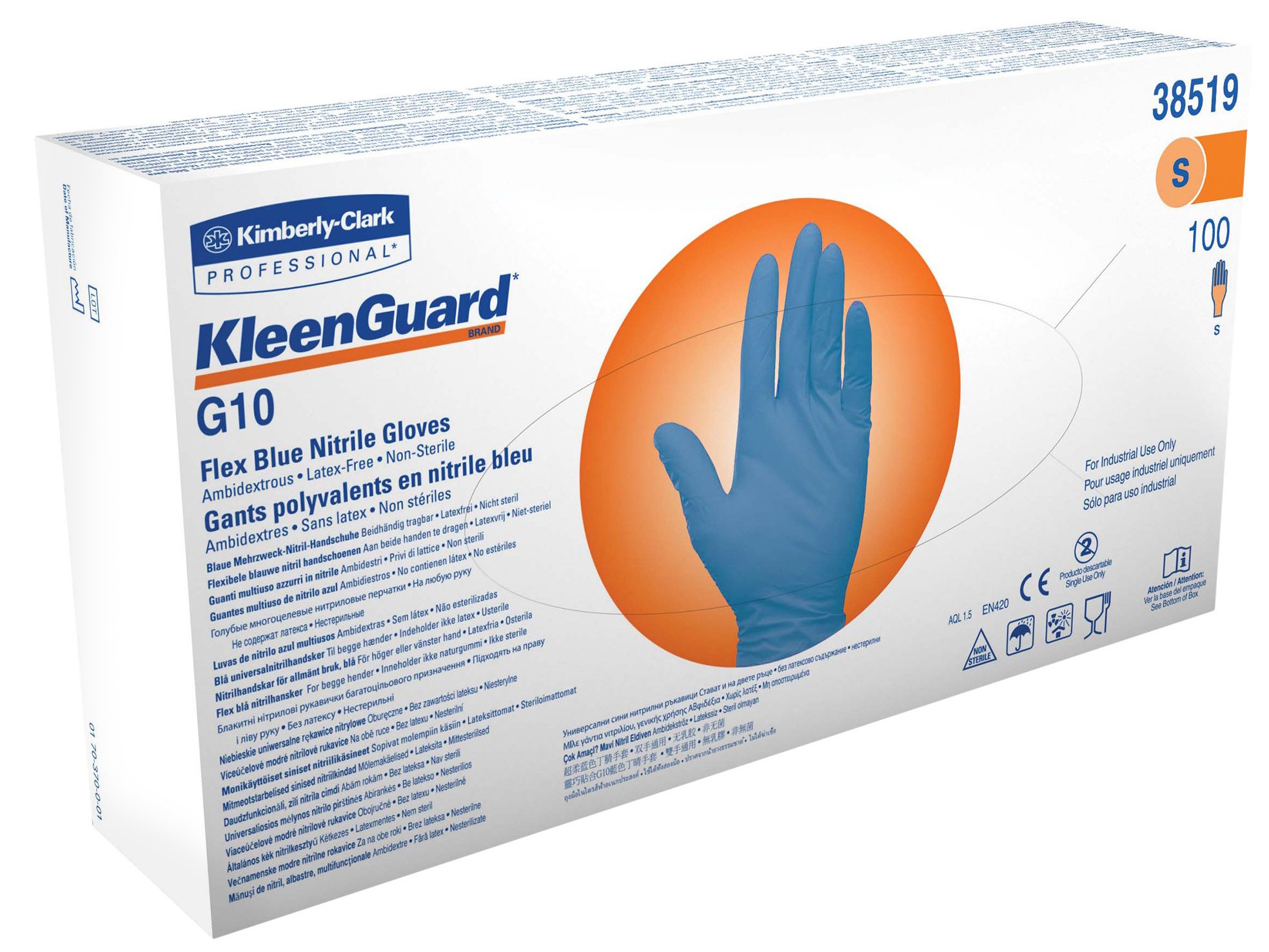 Тонкие нитриловые перчатки Kleenguard G10 FleX 38519-38521, 100 шт - фото