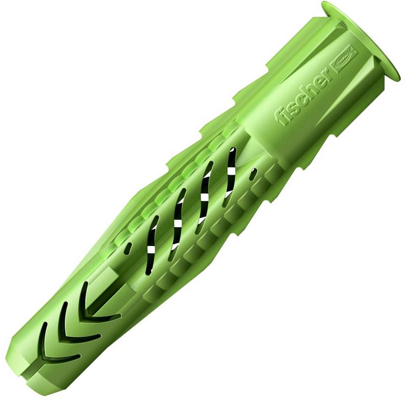 Универсальный дюбель UX 8х50 R с кромкой Fischer 518886, зелёный нейлон - фото