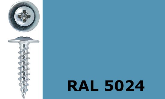 Саморез-клоп острый 4,2х13 окрашенный, RAL 5024 (пастельно-синий) - фото