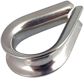Коуш для троса 12 мм DIN 6899 (арт. 9073), нержавеющая сталь А4 - фото