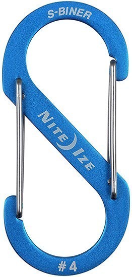 Карабин алюминиевый Nite Ize S-Biner SBA4-03-R6, размер 4, синий - фото