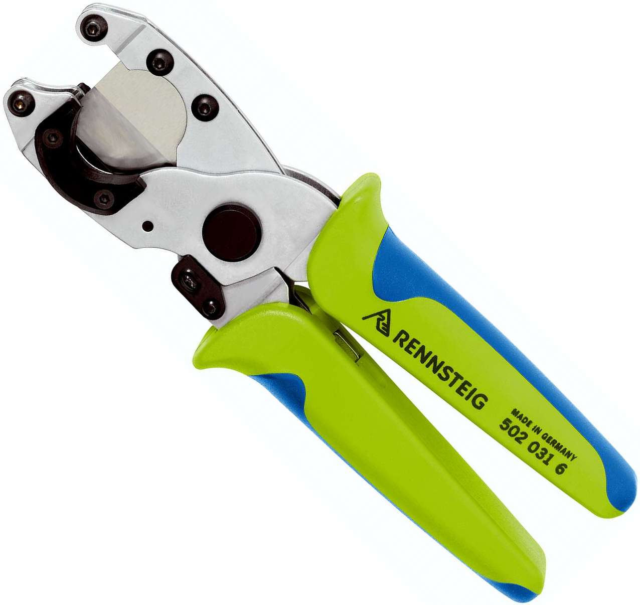 Труборез-ножницы для пластиковых и композитных труб 195 мм Rennsteig RE-5020316, с прямоугольным ножом - фото