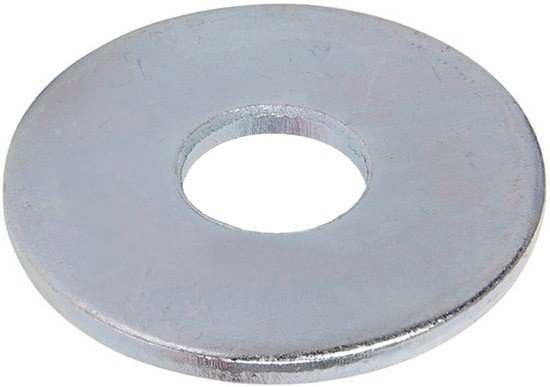 Шайба М39 (42 мм) DIN 440 form R с круглым отверстием HV100, оцинкованная сталь - фото