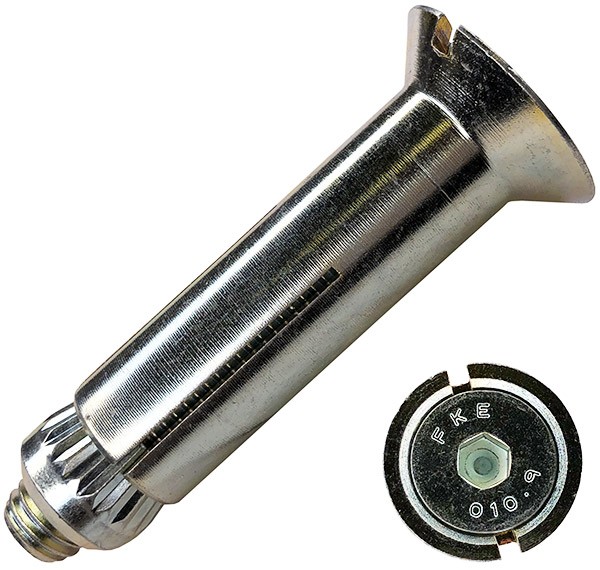 Анкер-болт с потайной головкой М12х80/52 (12-2) Lindapter Hollo-Bolt Flush Fit HBFF 82031, оцинкованный - фото
