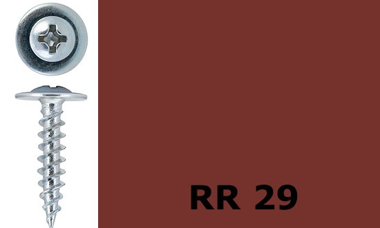 Саморез-клоп острый 4,2х25 окрашенный, RR 29 (красный) - фото