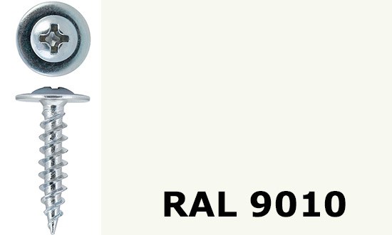 Саморез-клоп острый 4,2х25 окрашенный, RAL 9010 (белый) - фото