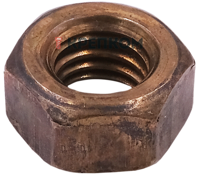 Гайка шестигранная М20 DIN 934, бронза (Silicon bronze) - фото