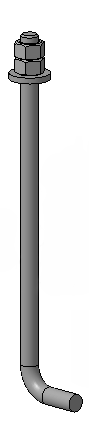 Болт фундаментный изогнутый, исполнение 1, 48х2120 - фото