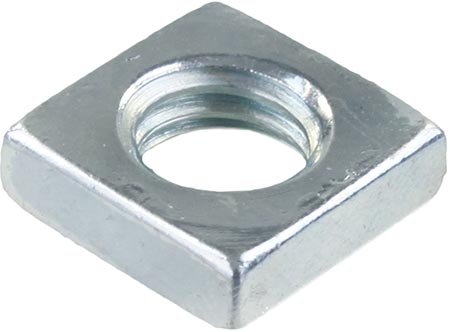 Гайка квадратная М4 DIN 562, оцинкованная сталь - фото