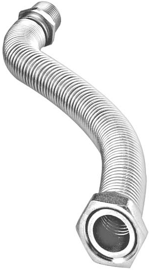Нержавеющая гофрированная труба гайка-штуцер D1/2, 0,8м - фото