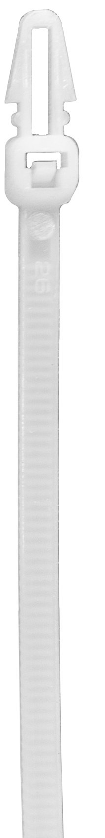 Хомут пластиковый с анкером без опоры 200х4,8 мм 170950 белый, упаковка  100 шт - фото