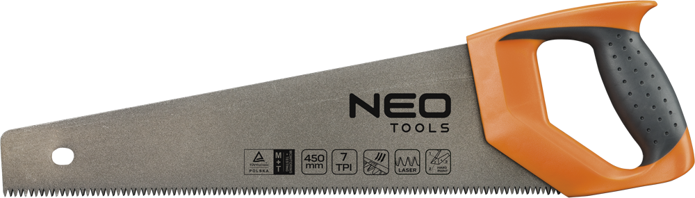 Ножовка по дереву 450 мм (7TPI, PTFE) NEO Tools 41-016 - фото