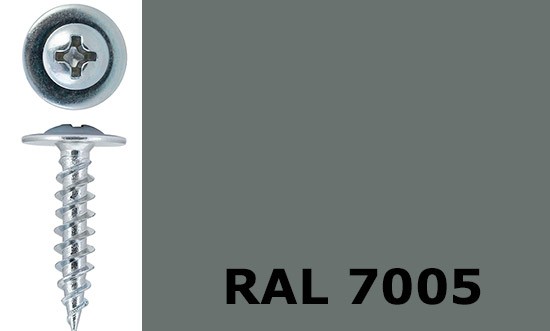 Саморез-клоп острый 4,2х38 окрашенный, RAL 7005 (мышино-серый) - фото