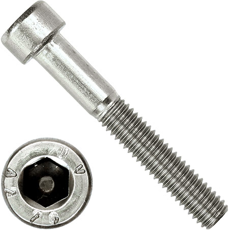 Винт (болт) с внутренним шестигранником и цилиндрической головкой DIN 912 (ISO 4762), нержавеющая сталь А2 - фото