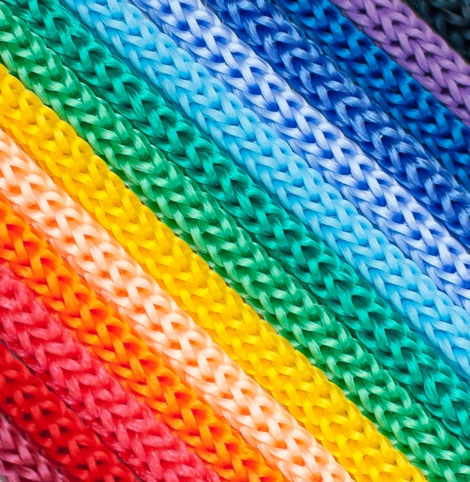 Шнур полиэфирный 3 мм, 16-прядный, без сердечника (цветной) - фото