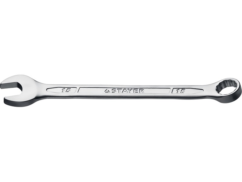 Комбинированный гаечный ключ 17 мм, STAYER PROFI 27081-17, хромированный - фото