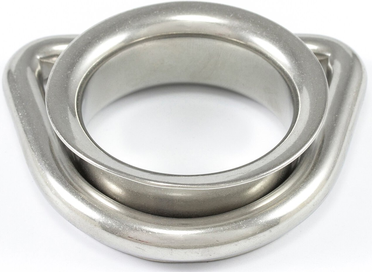 D-образное кольцо с коушем 8 мм 815012, нержавеющая сталь А4 - фото