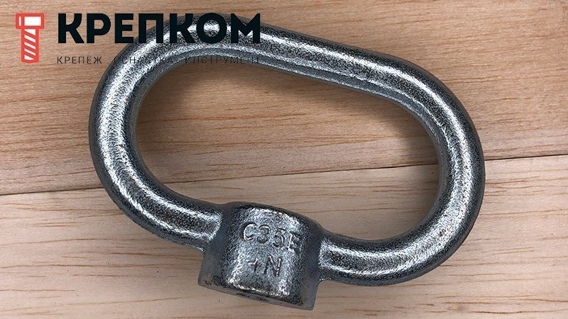 Гайка с кольцом DIN 28129, оцинкованная сталь - фото