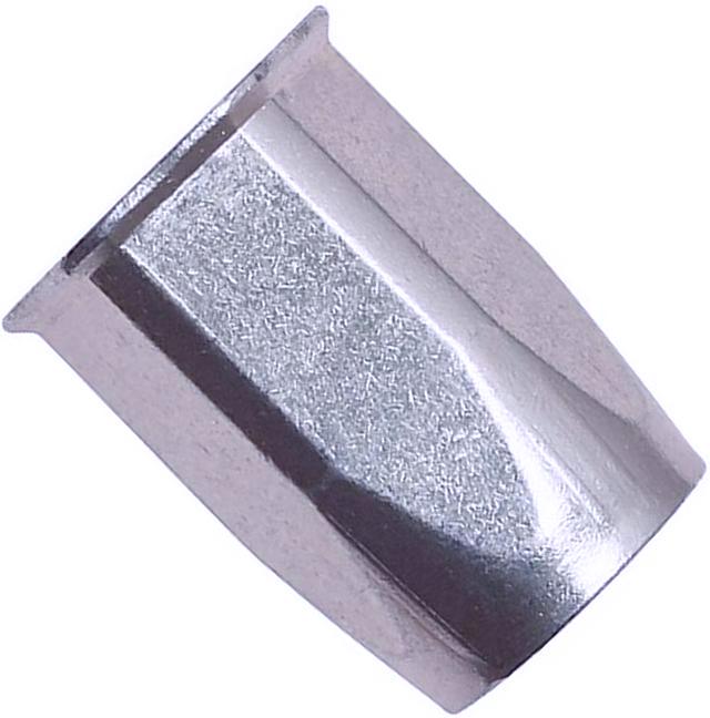 Резьбовая заклепка М4 с уменьшенным бортиком, шестигранная, оцинкованная сталь - фото