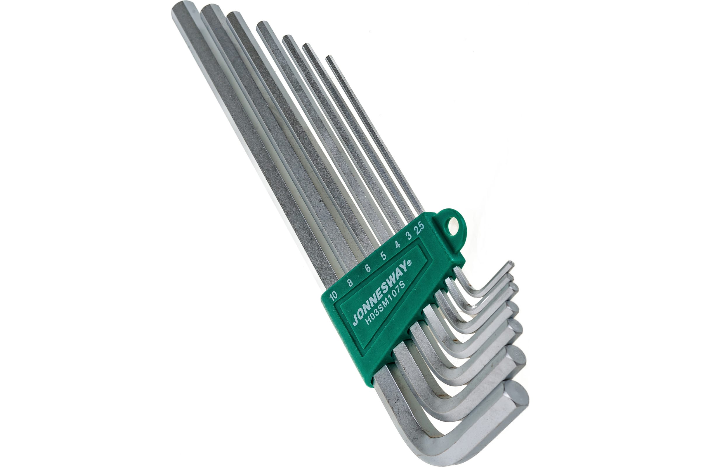 Комплект шестигранных ключей (2,5-10 мм) EXTRA LONG Jonnesway H03SM107S, 7 штук - фото