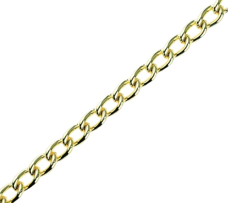 Декоративная витая цепь 2 мм, латунированная под золото - фото