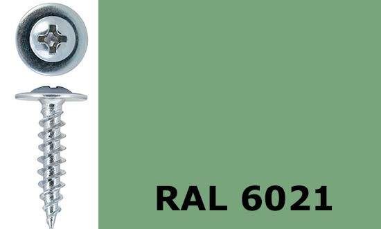 Саморез-клоп острый 4,2х13 окрашенный, RAL 6021 (бледно-зелёный) - фото