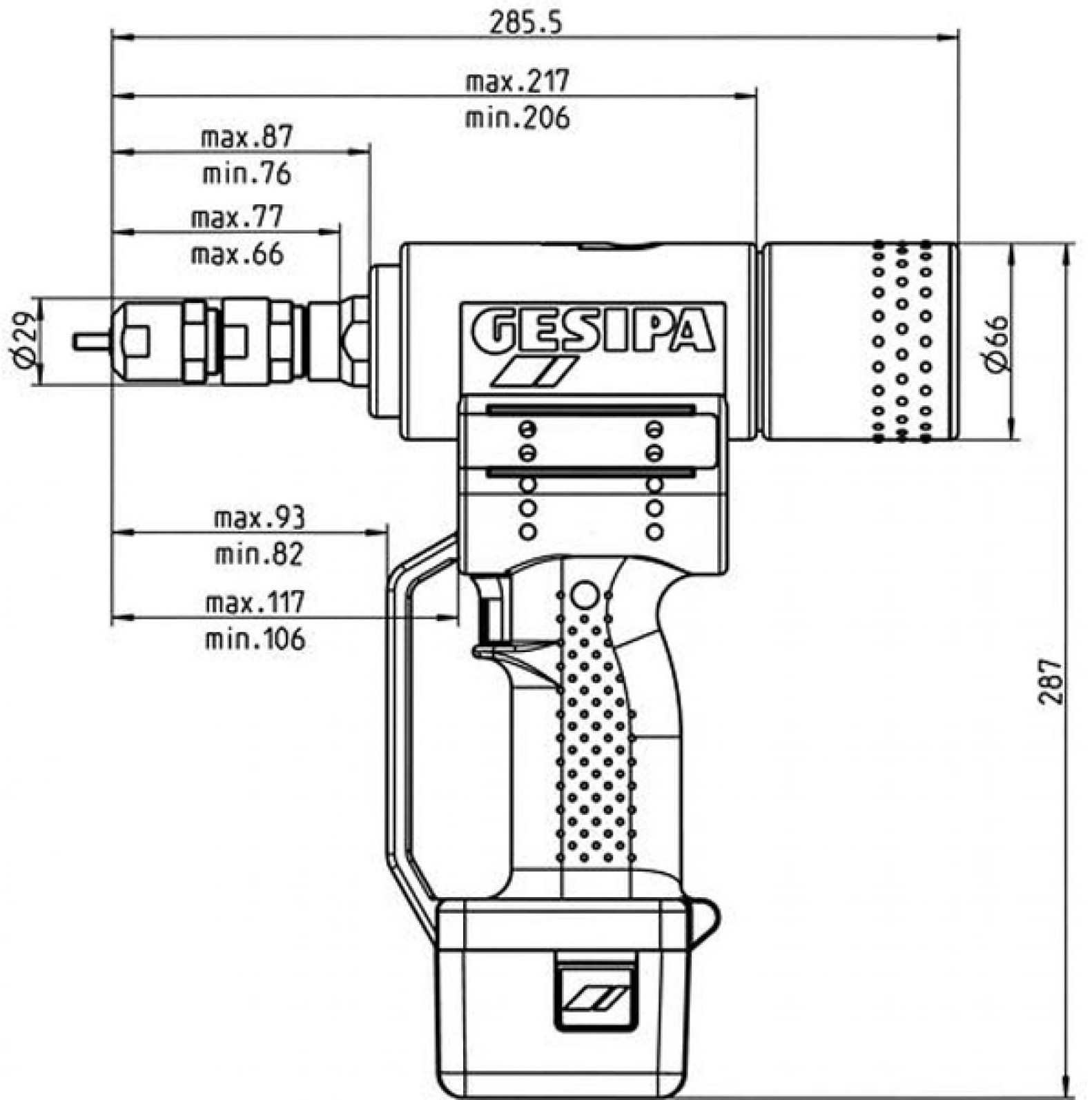 Заклепочник аккумуляторный для резьбовых заклепок Gesipa Firebird, М3 - М10 - фото
