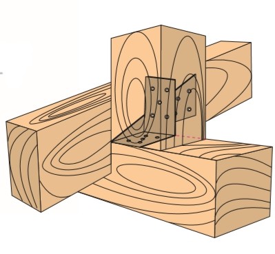 Универсальное крепление (опора) для деревянных конструкций Wkret-Met u LU - фото